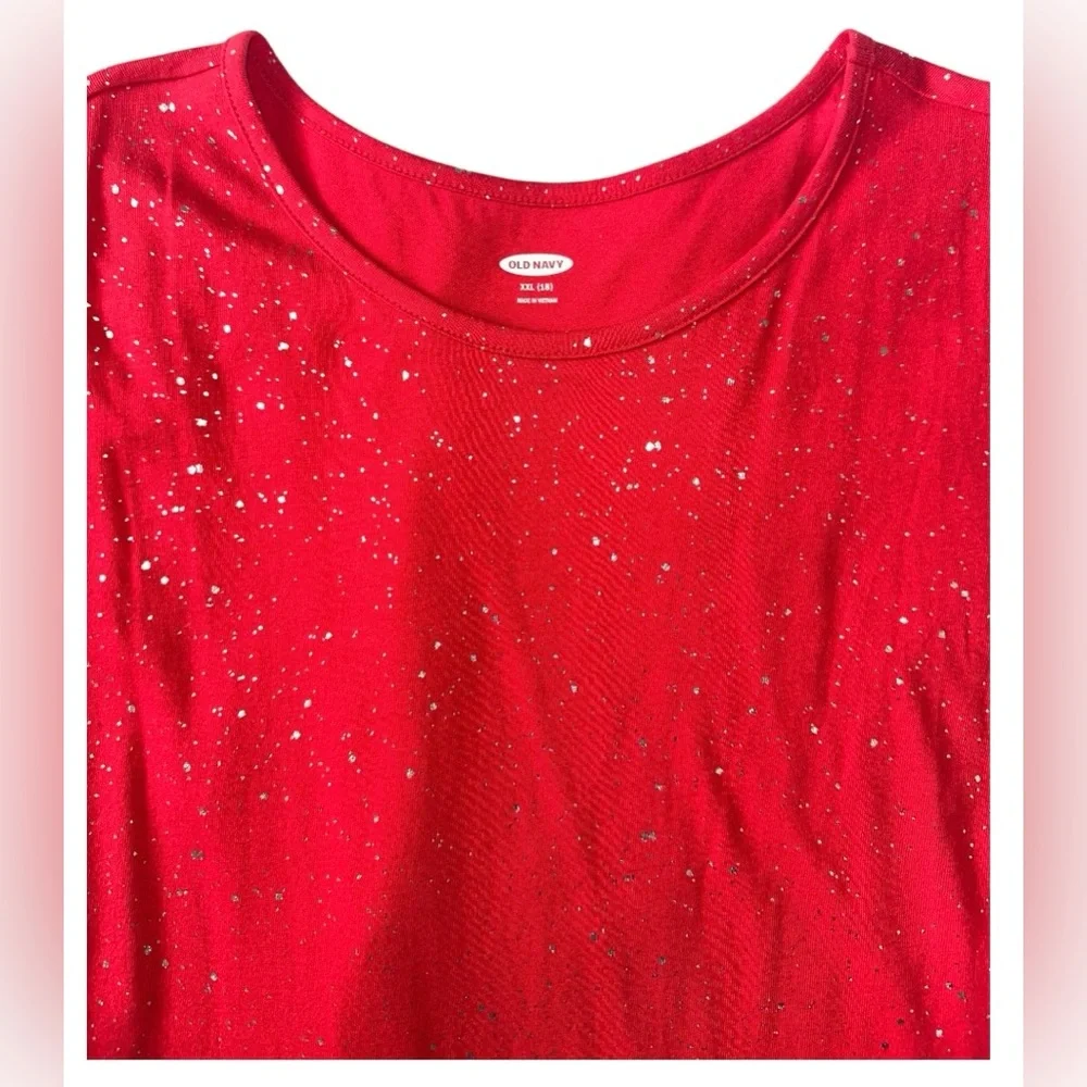 Old Navy | Girls Fit & Flare Red Sparkle Jersey Dress | Size XXL (18) | NWT